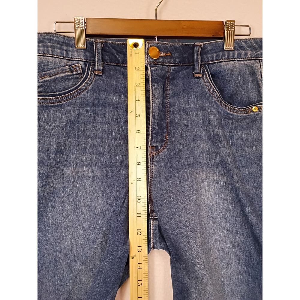 Boho Democracy Womens 12 Blue Absolution High Rise Raw Hem Ankle Jeans B2697YIY - Picture 5 of 10